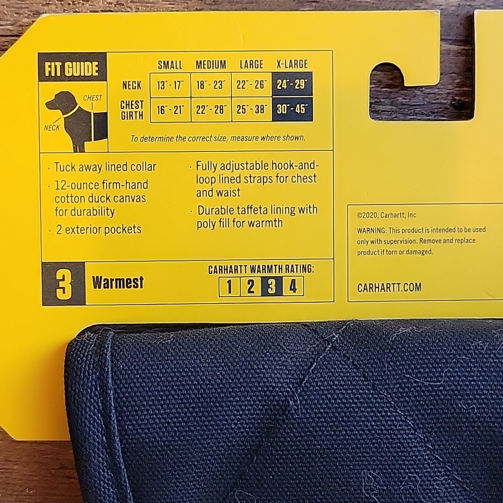 NWT XL Carhartt Dog Coat - Picture 7 of 8